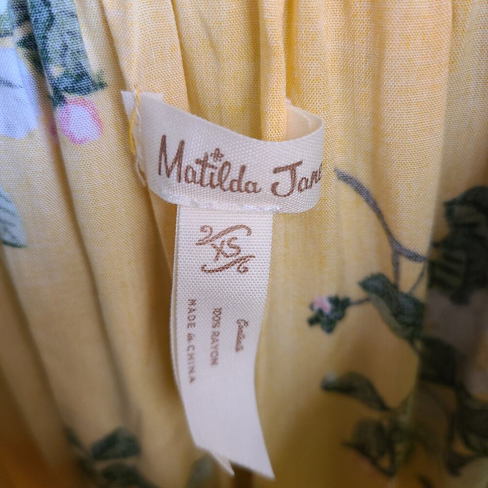 Matilda Jane Dress Midi Floral Hooked On A Feeling Off Shoulder Summer Prep XS - Picture 3 of 4